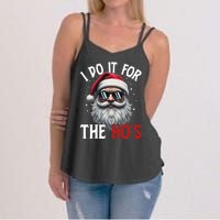 I Do It For The Hos Funny Christmas Santa Claus Women's Strappy Tank