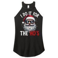 I Do It For The Hos Funny Christmas Santa Claus Women's Perfect Tri Rocker Tank