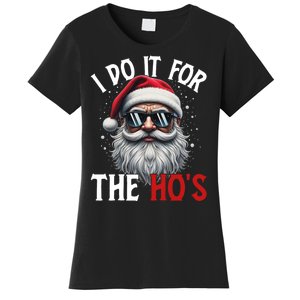 I Do It For The Hos Funny Christmas Santa Claus Women's T-Shirt