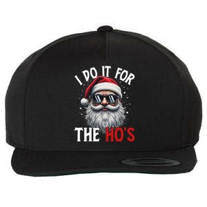 I Do It For The Hos Funny Christmas Santa Claus Wool Snapback Cap