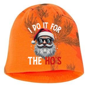 I Do It For The Hos Funny Christmas Santa Claus Kati - Camo Knit Beanie