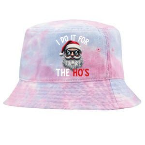 I Do It For The Hos Funny Christmas Santa Claus Tie-Dyed Bucket Hat