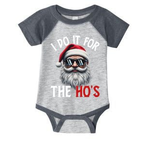 I Do It For The Hos Funny Christmas Santa Claus Infant Baby Jersey Bodysuit