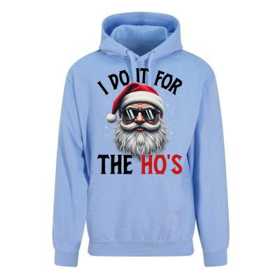 I Do It For The Hos Funny Christmas Santa Claus Unisex Surf Hoodie