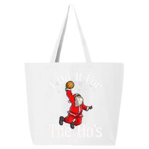 I Do It For The Hos African American Santa Claus Basketball Funny Gift 25L Jumbo Tote