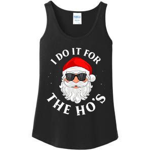 I Do It For The Hos Funny Christmas Pajama Family Xmas Ladies Essential Tank