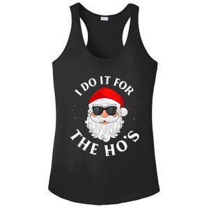 I Do It For The Hos Funny Christmas Pajama Family Xmas Ladies PosiCharge Competitor Racerback Tank