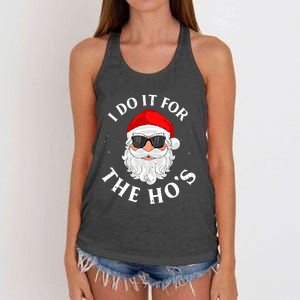 I Do It For The Hos Funny Christmas Pajama Family Xmas Women's Knotted Racerback Tank