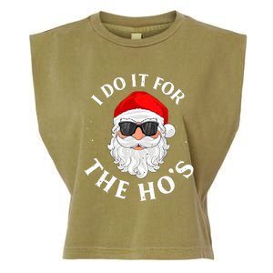 I Do It For The Hos Funny Christmas Pajama Family Xmas Garment-Dyed Women's Muscle Tee