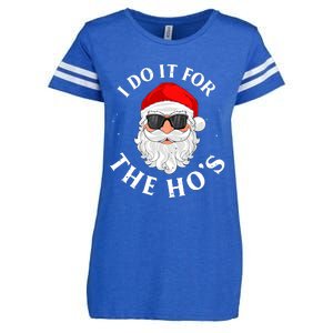 I Do It For The Hos Funny Christmas Pajama Family Xmas Enza Ladies Jersey Football T-Shirt