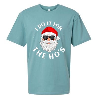 I Do It For The Hos Funny Christmas Pajama Family Xmas Sueded Cloud Jersey T-Shirt