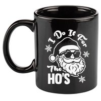 I Do It For The Hos Funny Christmas Pajama Family Xmas 11oz C Handle Ceramic Mug