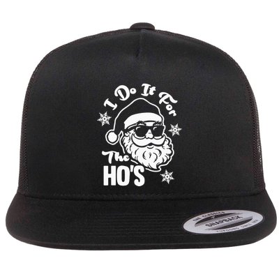 I Do It For The Hos Funny Christmas Pajama Family Xmas Flatbill Hat