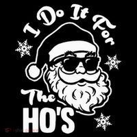 I Do It For The Hos Funny Christmas Pajama Family Xmas Premium T-Shirt