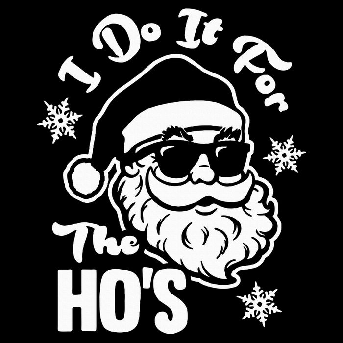 I Do It For The Hos Funny Christmas Pajama Family Xmas Short Acrylic Beanie