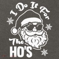 I Do It For The Hos Funny Christmas Pajama Family Xmas Cotton Canvas Backpack