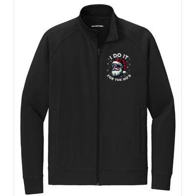 I Do It For The HoS Reindeer Inappropriate Christmas Gift Stretch Full-Zip Cadet Jacket