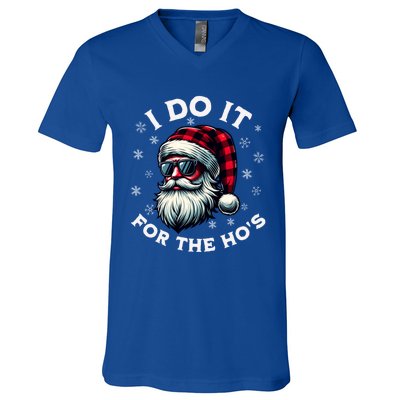 I Do It For The HoS Reindeer Inappropriate Christmas Gift V-Neck T-Shirt