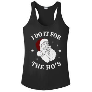 I Do It For The HoS Funny Christmas Rock Hand Santa Hat Great Gift Ladies PosiCharge Competitor Racerback Tank