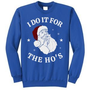 I Do It For The HoS Funny Christmas Rock Hand Santa Hat Great Gift Sweatshirt