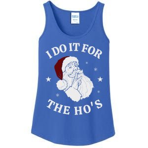 I Do It For The HoS Funny Christmas Rock Hand Santa Hat Great Gift Ladies Essential Tank