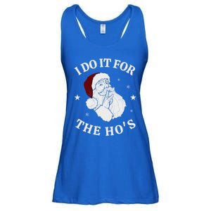 I Do It For The HoS Funny Christmas Rock Hand Santa Hat Great Gift Ladies Essential Flowy Tank