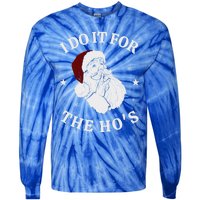 I Do It For The HoS Funny Christmas Rock Hand Santa Hat Great Gift Tie-Dye Long Sleeve Shirt