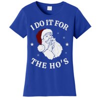 I Do It For The HoS Funny Christmas Rock Hand Santa Hat Great Gift Women's T-Shirt