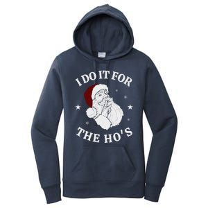 I Do It For The HoS Funny Christmas Rock Hand Santa Hat Great Gift Women's Pullover Hoodie