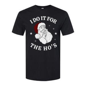 I Do It For The HoS Funny Christmas Rock Hand Santa Hat Great Gift Softstyle CVC T-Shirt