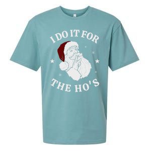 I Do It For The HoS Funny Christmas Rock Hand Santa Hat Great Gift Sueded Cloud Jersey T-Shirt