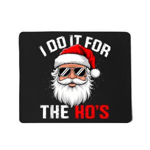 I Do It For The Hos Funny Inappropriate Christmas Santa Face Mousepad