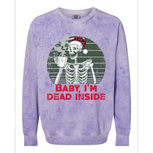 Im Dead Inside Skeleton Ing Cold Black Coffee Cute Gift Colorblast Crewneck Sweatshirt