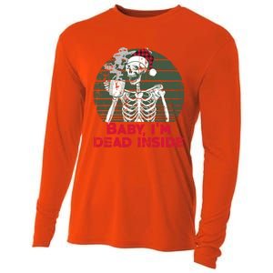 Im Dead Inside Skeleton Ing Cold Black Coffee Cute Gift Cooling Performance Long Sleeve Crew