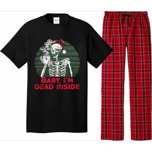 Im Dead Inside Skeleton Ing Cold Black Coffee Cute Gift Pajama Set