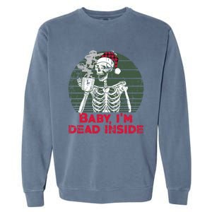 Im Dead Inside Skeleton Ing Cold Black Coffee Cute Gift Garment-Dyed Sweatshirt