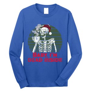 Im Dead Inside Skeleton Ing Cold Black Coffee Cute Gift Long Sleeve Shirt