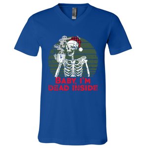 Im Dead Inside Skeleton Ing Cold Black Coffee Cute Gift V-Neck T-Shirt