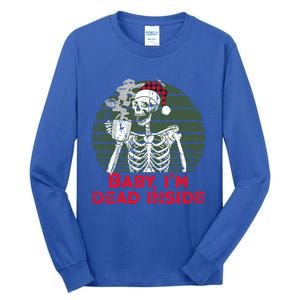 Im Dead Inside Skeleton Ing Cold Black Coffee Cute Gift Tall Long Sleeve T-Shirt