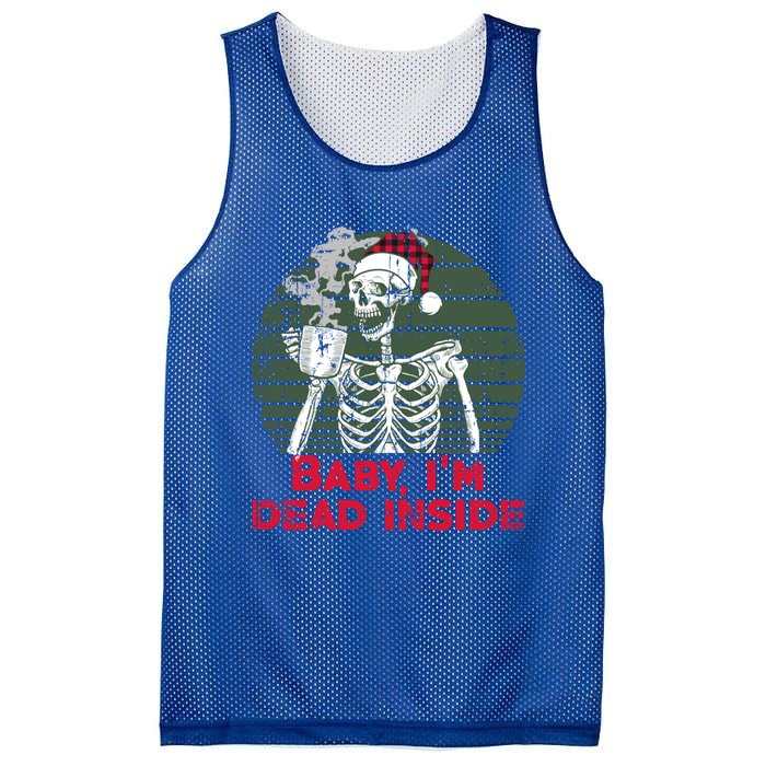 Im Dead Inside Skeleton Ing Cold Black Coffee Cute Gift Mesh Reversible Basketball Jersey Tank