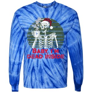 Im Dead Inside Skeleton Ing Cold Black Coffee Cute Gift Tie-Dye Long Sleeve Shirt