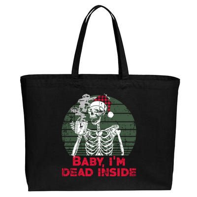 Im Dead Inside Skeleton Ing Cold Black Coffee Cute Gift Cotton Canvas Jumbo Tote