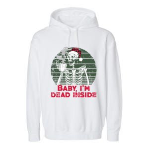 Im Dead Inside Skeleton Ing Cold Black Coffee Cute Gift Garment-Dyed Fleece Hoodie