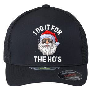 I Do It For The HoS Funny Inappropriate Christmas Santa Meaningful Gift Flexfit Unipanel Trucker Cap