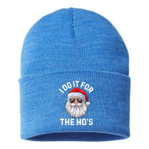 I Do It For The HoS Funny Inappropriate Christmas Santa Meaningful Gift Sustainable Knit Beanie