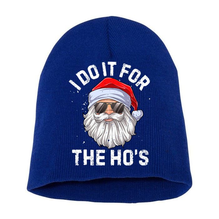 I Do It For The HoS Funny Inappropriate Christmas Santa Meaningful Gift Short Acrylic Beanie