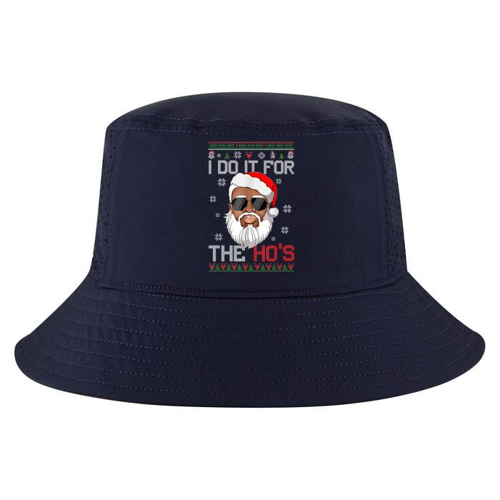 I Do It For The Hos Christmas African American Santa Black Cool Comfort Performance Bucket Hat