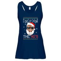 I Do It For The Hos Christmas African American Santa Black Ladies Essential Flowy Tank