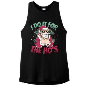 I Do It For The Hos Christmas Gift Ladies PosiCharge Tri-Blend Wicking Tank