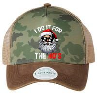 I Do It For The Hos Funny Inappropriate Christmas Santa Face Legacy Tie Dye Trucker Hat